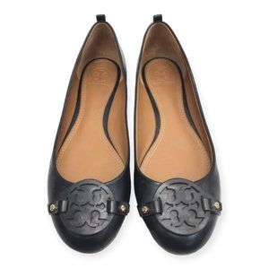 Tory Burch Black Leather Ballet Flats